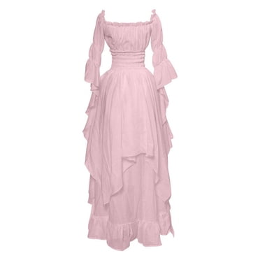 Robe Grande Taille Manches Longues Col Robe Longueur au Sol Robe de Cosplay Grande Taille Robe Grande Taille Cosplay