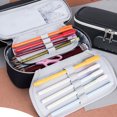 thumbnail image 3 of Trousse à Crayons Verrouillable en Toile, Verrouillage Sécurisé, Rangement Spacieux, Design Minimaliste avec Poignée Pratique pour Élèves du Secondaire, 3 of 7