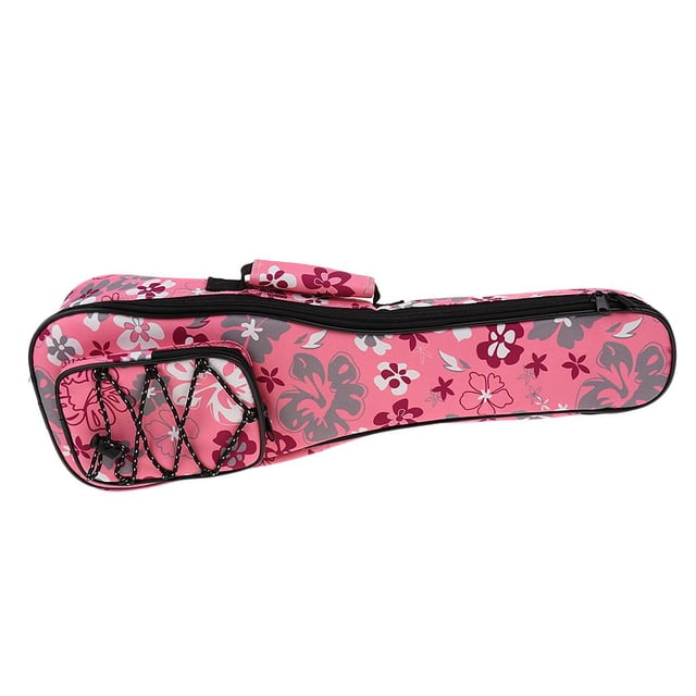 Tachiuwa Soft Ukulele Storage Case Holder Backpack Big Storage for Ukulele - 21inch Pink
