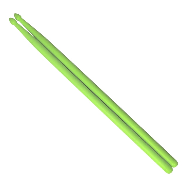 Walson 2 Pcs Bâtons de Rythme en Nylon pour Tambours, Maillets de Percussion pour Enfants, Instrument de Musique pour Débutants, Adultes, Professionnels, Vert Clair
