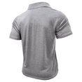 thumbnail image 5 of Styesk T Shirts for Man Fashion Solid Color Leisure Versatile Motion Button T-shirt Lapel Top, 5 of 5