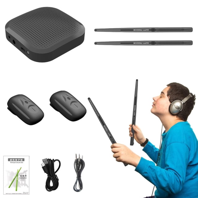 IMENGL Virtual Electronic Drum Set Drum Sticks Set Protable Drumsticks With With Drumsticks Pedals Electronic Drum Set Machine For Beginners Adults Kids Gift Baby Musical Instruments,Baby Puzzles wi