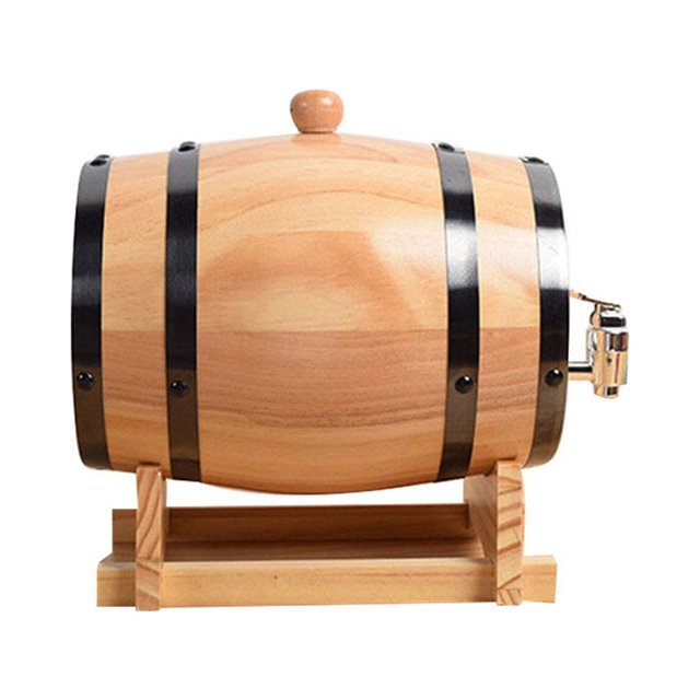 Weiweiguan Bar à Vin Rouge en Bois Seau à Vin Bar à Pub Seau de Rangement pour Bière avec Robinet