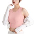thumbnail image 4 of SwiftWear Womens U Back Sports Shaping Bras Padded High Neck Crop Workout Cotton Tank Tops, 4 of 7