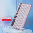 thumbnail image 3 of Transparent Wireless Keyboard Bluetooth Mute Lightweight Portable Compatible for Ipad Notebook Tablet Light Blue, 3 of 5