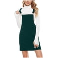 thumbnail image 1 of KIHOUT Women's Pinafore Skirt Overalls Summer Adjustable Straps Ladies Ribbed Short Dress with Pockets, 1 of 6