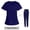 Dark Blue 1, variant on EQWLJWE Clearance Scrubs for Women Nurse Scrubs Costume Solid Stretch Scrub Set for Women Stretchy Mock Wrap Top and Jogger Pants Uniform Clinic V-Neck Protective Clothing Tops Halloween Scrubs