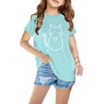 thumbnail image 2 of Économies d'Été! SROBPTY T-Shirts à Manches Courtes pour Tout-Petits, T-Shirt Mode à Col Rond Imprimé pour Garçons et Filles Tout-Petits, Haut à Manches Courtes Bleu, 7 Ans, 2 of 5