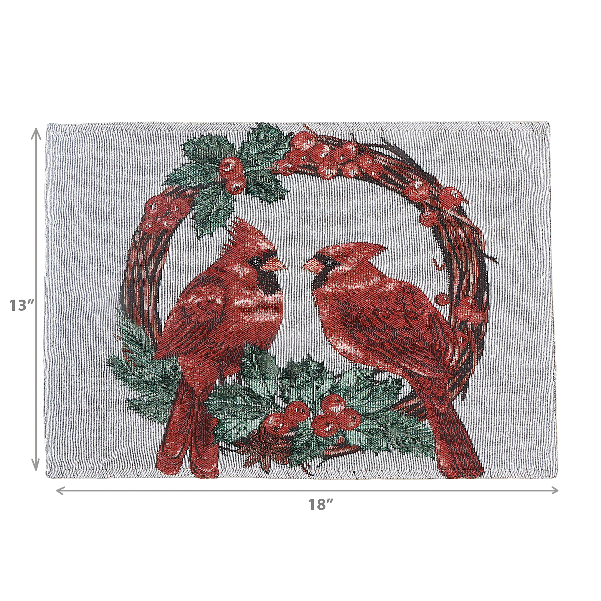 Set De Table En Tapisserie (Double Cardinal) (13 X 18) - Lot De 12