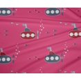 thumbnail image 4 of oneOone Polyester Lycra Pink Fabric Submarine & Fish Ocean Sewing Material Print Fabric By The Yard 56 Inch Wide, 4 of 4