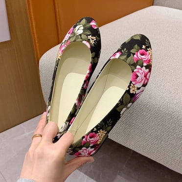 TopLLC Chaussures Plates Printemps et Été Nouvelles Femmes Chaussures Plates en Toile Rose Multicolores Chaussures en Tissu des Chaussures Simples à Enfiler Chaussures pour Femmes