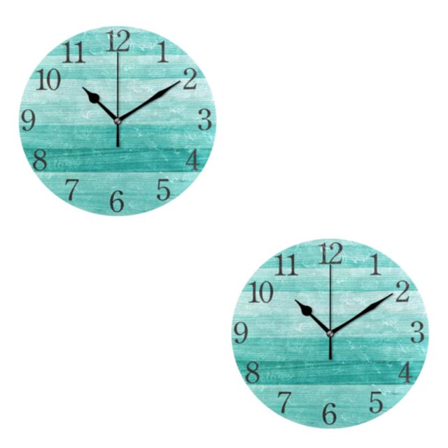 mmirethe Unique Style Round Wall Clock Timeless For Any Space Durable Construction Decorative Wall Clock As Shown type 8 2Set
