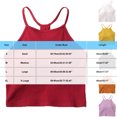 thumbnail image 3 of Workout Cropped Tank Tops for Women Built in Bra Seamless Ribbed Knit Racerback Backless Top for Teen Girls Womens V Neck Camisole Tank Tops Cotton White L, 3 of 5