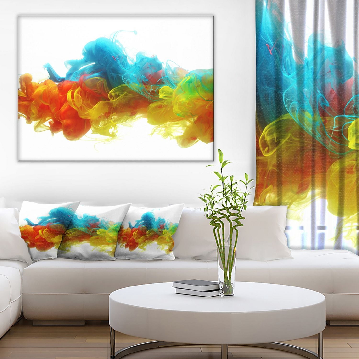 Impression sur toile « Colorful Ink Water » Design Art
