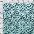 thumbnail image 3 of oneOone Polyester Spandex Turquoise Blue Fabric Florals Sewing Material Print Fabric By The Yard 56 Inch Wide, 3 of 4