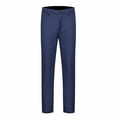 thumbnail image 1 of Yuyuzo Mens Plus Size Business Pants Staight Leg Formal Work Suit Pants Solid Color Mid Waist Trousers, 1 of 3