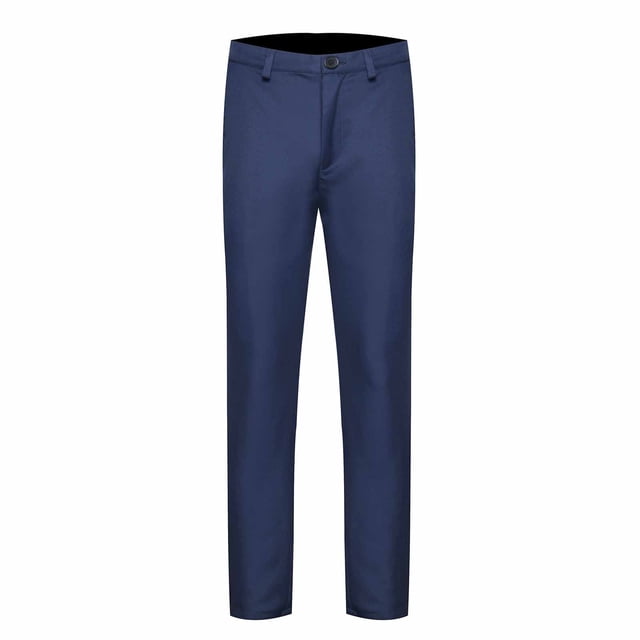 Yuyuzo Mens Plus Size Business Pants Staight Leg Formal Work Suit Pants Solid Color Mid Waist Trousers