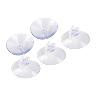 Unique Bargains Home Kitchen Bathroom 40mm Dia Suction Cup Hook Wall Hangers Clear 5 Pcs