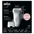 thumbnail image 1 of Braun Silk-épil 7 Epilator, Wet and Dry, Wide Head, Includes Shaver Head and Trimmer Comb, SE7-041, Silver, 1 of 13