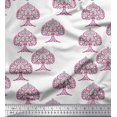 thumbnail image 1 of Soimoi Polyester Crepe Fabric Tree Block Fabric Prints by Yard 42 Inch Wide, 1 of 3