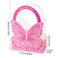 thumbnail image 2 of Pink Butterfly-Shaped Handheld Gift Box For Fresh Flowers Bouquets And Presents 1Pc Dimensions 11.93In X 8.46In X 4.53In Made Of Durable Cardboard Ideal For Holidays Birthdays, 2 of 7