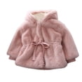 thumbnail image 2 of RXIRUCGD Manteau à Manches Longues pour Enfants à Col Rond, Bas à Manches Longues en Peluche ( Rose, Taille : 4 Ans ), 2 of 9