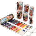 thumbnail image 2 of serony Rideau à Stylos en Toile Fait Main, Grande Trousse à Crayons, Plaque d'Immatriculation avec 24 Trous, 2 of 2