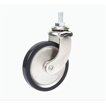 4 Pcs 3-inch Nickel Plated Screw M8 Universal PP Wheel/brake Dining Wheel/ Casters Trolley Silent Wheels Furniture Wheels ,Easy to Use