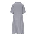 thumbnail image 4 of Gspmoly Robe d'Été, Robe d'Été Décontractée pour Femme à Col Rond Unie Sans Manches Longue, Robes Formelles pour Femme Offres Prime, 4 of 5