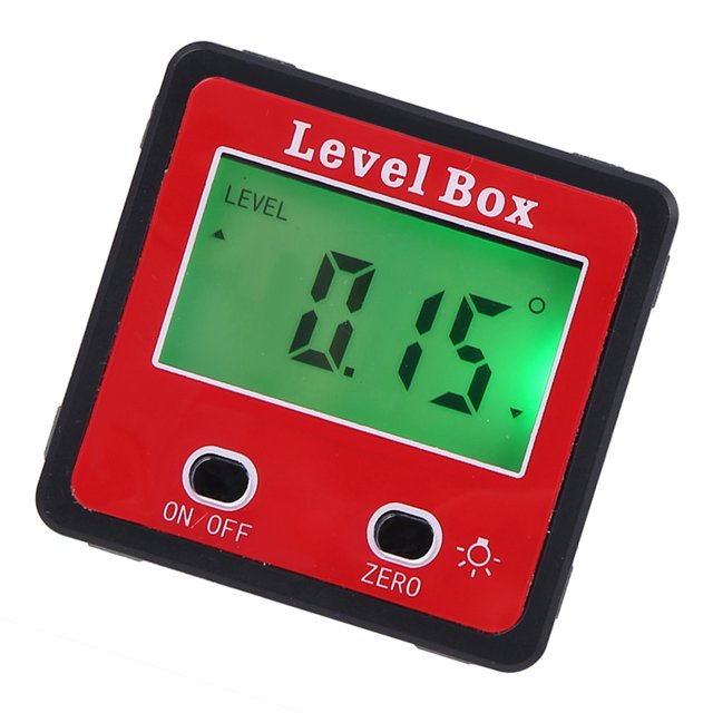 Protracteur Angle Horizontal Compteur Numérique Inclinomètre Boîte de Niveaux Électronique Base Magnétique Outils de Mesure Rouge