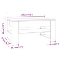 thumbnail image 4 of vidaXL Coffee Table Smoked Oak 102x55x45 cm Engineered Wood, 4 of 4