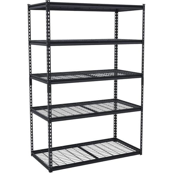 Garage Shelving, Heavy Duty Garage Shelving 48" L x 24" W x 72" H, 2500lbs Load Bearing Storage Shelves Adjustable, Durable Metal Storage Shelves, Easy Assemble for Garage, Basement