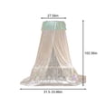 thumbnail image 3 of Princess Dome Mosquito Net Canopy for Twin Bed, Fine Mesh Insect Protection Bed Tent for Childs Crib Adult Bed – Romantic Bedroom Decor with Easy Ceiling Mount Hoop Design, 3 of 7
