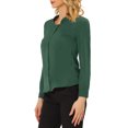 thumbnail image 4 of INSPIRE CHIC Blouse de Travail en Chiffon Unie à Manches Longues pour Femme TP Vert Foncé, 4 of 6