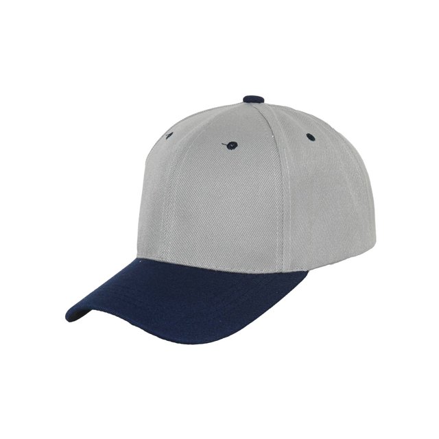 Casquette de Baseball Bicolore Ajustable, Gris/marine
