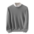 thumbnail image 1 of cfhntfmh Sweaters for Men Soft Crewneck Basic Thermal Shirts Comfy Long Sleeve Knitted Pullover Sweaters Fall Winter Loungewear, 1 of 6