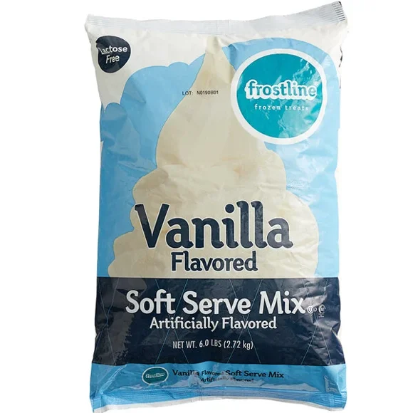 Frostline Vanilla Soft Serve Ice Cream Mix Lactose Free 6 lb (PACKAGING MAY VARY)