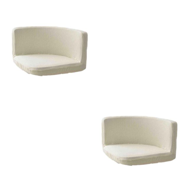 kurtrusly Trilateral Chair Covers Wide Application And Strong Elastic Chair Protection Made Easy Polyester Cover Chairs Decoration off-white 2Set