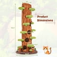thumbnail image 3 of Gymax Arbre à Chat Multifonction de 90,5 Po de Hauteur avec Condos Privés, Panneau à Griffer Recouvert de Sisal, 3 of 10