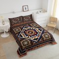 thumbnail image 3 of Western Comforter Set Bohemian Geometry King Bedding Set,Southwestern Aztec Bed Set Vintage Exotic Diamond Quilt Set,Retro Geometric Boho Decor, 3 of 6
