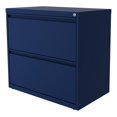 thumbnail image 4 of Hirsh 30 inch W 2 Drawer Metal Lateral 101 File Cabinet Navy, 4 of 6