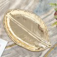 thumbnail image 2 of Decorative Gold Leaf Ceramic Plate Dish Porcelain Candy Trinket Dish Jewelry Fruit Serving Tray Storage Plate Crockery Tableware, 2 of 9