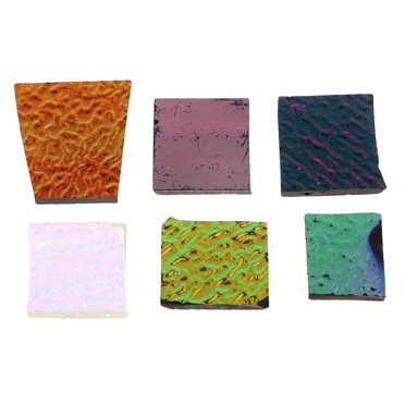 1 Four Assorti Confettis Chips en Verre 90 COE Dichroïque Coloré Verre pour Four Micro-Ondes Fusion Fourniture Bricolage Bijoux Faisant Accessoires