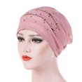 thumbnail image 2 of CEHVOM Chapeau Indien pour Femmes avec Strass Bonnet Musulman Chimio Turban, 2 of 5
