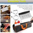 thumbnail image 3 of Ensemble d'Accessoires pour Plaque de Cuisson de 14, Ensemble d'Outils pour Plaque de Cuisson en Acier Inoxydable HaSteeL avec Sac de Transport, Spatules en Métal Robustes, Dom Fondant, 3 of 7