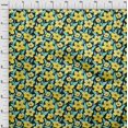 thumbnail image 4 of oneOone Velvet Medium Yellow Fabric Floral Sewing Craft Projects Fabric Prints By Yard 58 Inch Wide, 4 of 4