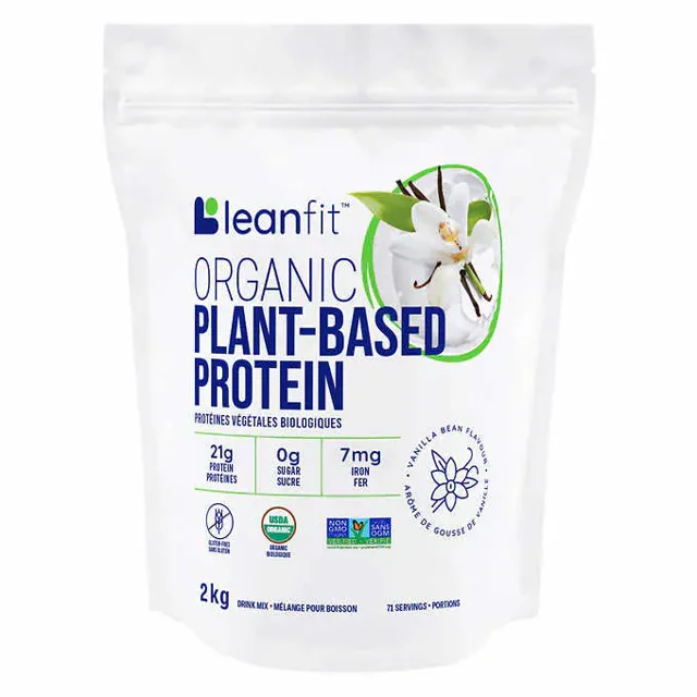 LEANFIT Protéine Végétale Biologique, Saveur Gousse de Vanille - Soutien à la Récupération Musculaire