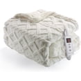 thumbnail image 1 of Twister.CK 84" x 90" Electric Heated Blanket Queen Size, with 10 Heating Levels & 10 Time Settings, Machine Washable Sherpa, ETL Certified, Beige, 1 of 9