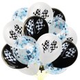 thumbnail image 1 of 15 Pcs Party Balloons Black and White Racing Flag Sequin Confetti Balloons Inflatable Balloons (5 Pcs White + 5 Pcs Black + 5 Pcs Blue Confetti Balloons), 1 of 8