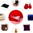 thumbnail image 4 of Back Self Adhesive Sheet Felt Velvet Velour Fabric Craft and Craft Sticker Red, 4 of 9